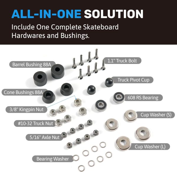 Elos Skateboard Hardware Kit - Image 2