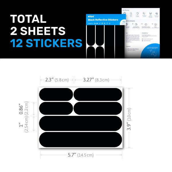Elos Black Reflective Stickers - Jumbo - Image 2